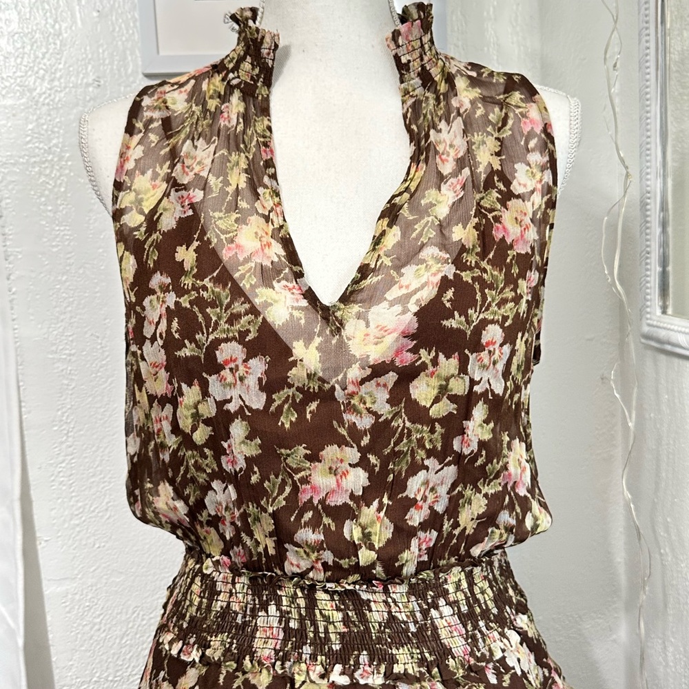 RARE ✨ Sundance red Blooms Dress Rose Garden Party dress size Petite Small - Picture 16 of 16